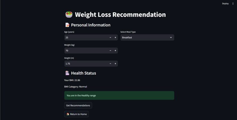 Nutrition Recommendation